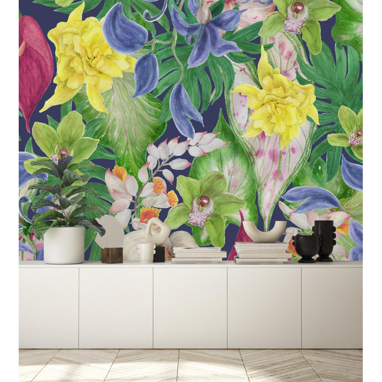 Red Barrel Studio® Floral Wall Mural Wayfair